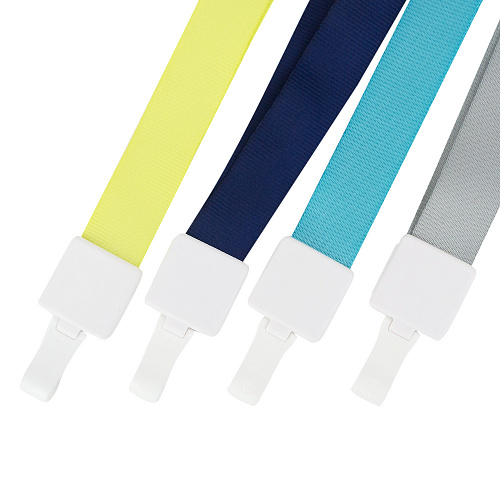 Шнурок для бейджей с пластиковым карабином (серый)