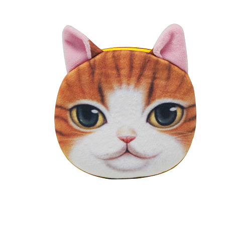 Кошелек круглый "Кот" (рыжий)