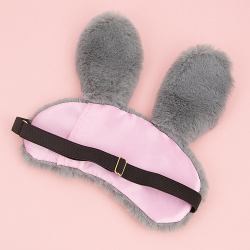 Маска для сна "Bunny Heart" (серая)