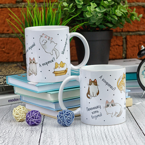 Кружка "Мысли и котики"