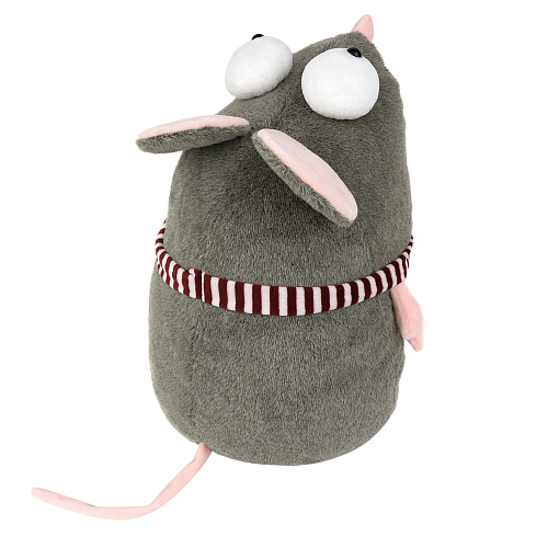 Игрушка-подушка "Крыса в шарфе" 35см