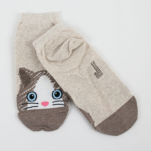 Носки "Котик" (бежевые)