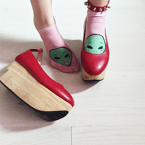 Носки "Инопланетяне" (розовые)