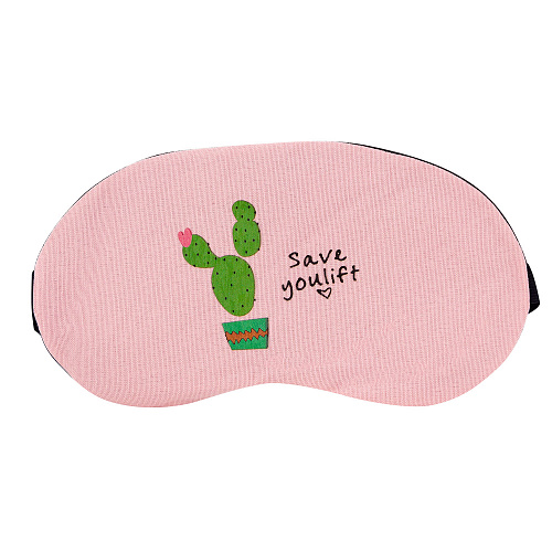 Маска для сна "Кактус в горшке" (розовая)