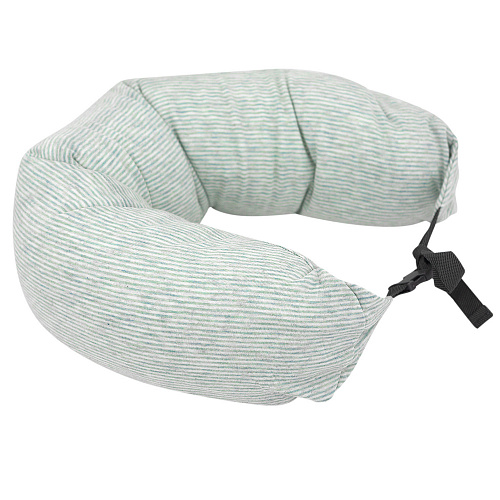 Подушка для путешествий с застежкой-карабином (голубая)