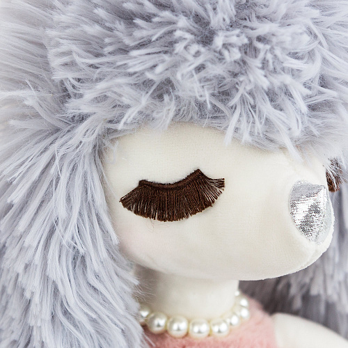 Игрушка-подушка "Собачка-красотка Белла" серая 42 см