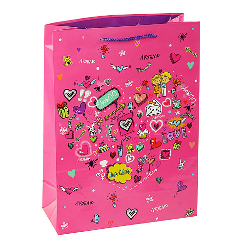 Пакет подарочный "Шуры-муры", 14,5 х 11,5 х 6,5 см