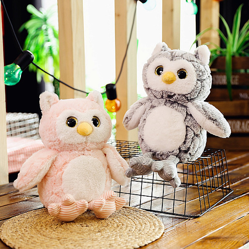 Игрушка-подушка "Сова" (розовая) 40см