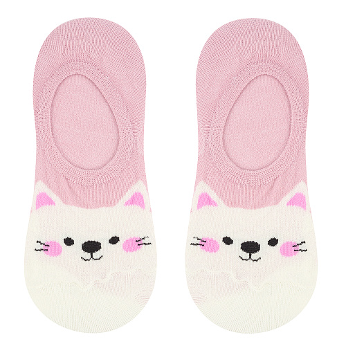 Носки короткие "Cute faces" (кот белый)