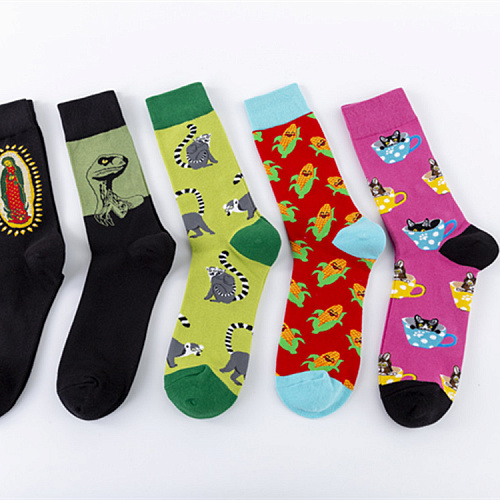 Носки "Лемуры" (зеленые)