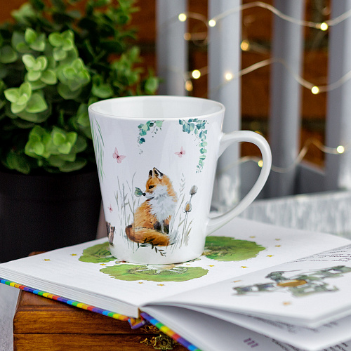 Кружка латте малая "Милые звери"