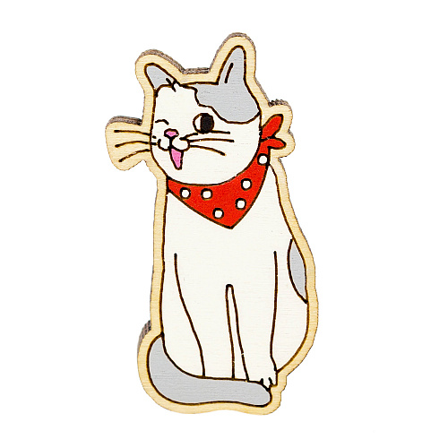 Значок "Котейка" (серый)