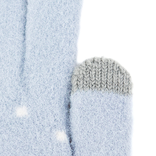 Перчатки сенсорные "Горошки", серые