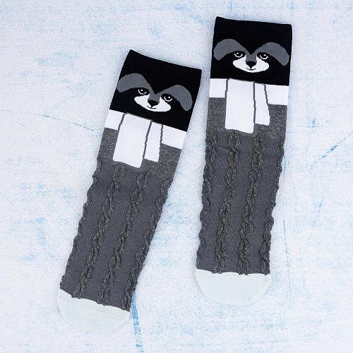 Носки "Уютная зима" (енот)