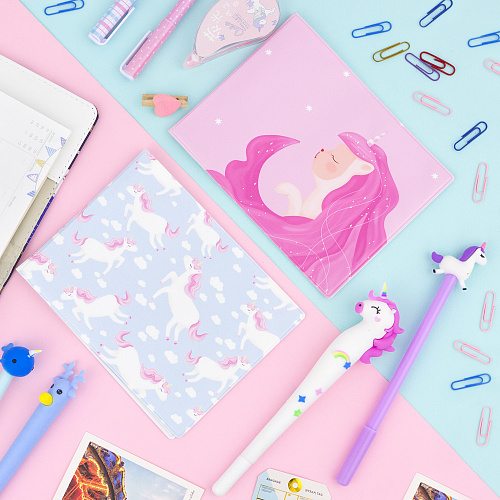 Обложка на зачетную книжку "Единорожки"