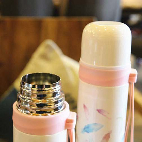 Термос с ремешком "Фламинго"