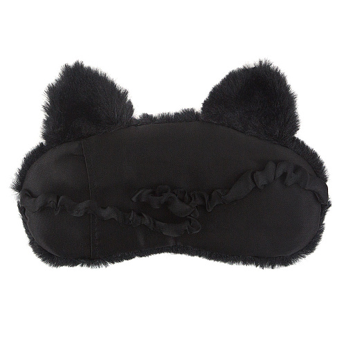 Маска для сна "Пушистый кот" (черный)