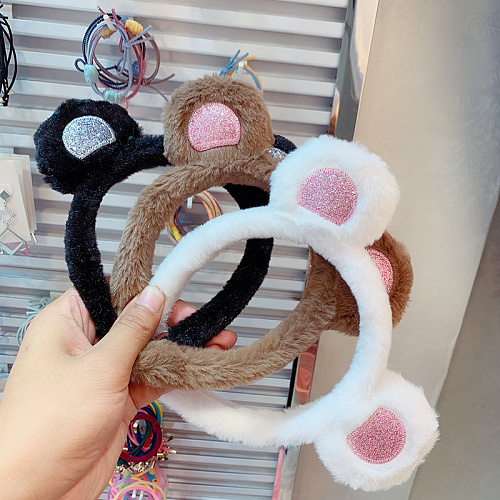 Ободок-повязка "Ушки мишки" (белый)