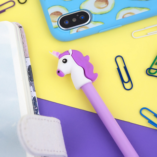 Ручка "Unicorn emoji" (фиолетовая)