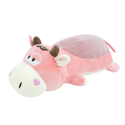 Игрушка-подушка "Бычок" (розовый),50см
