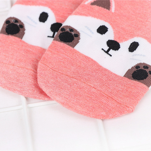 Носки короткие "Собачка" (розовые)