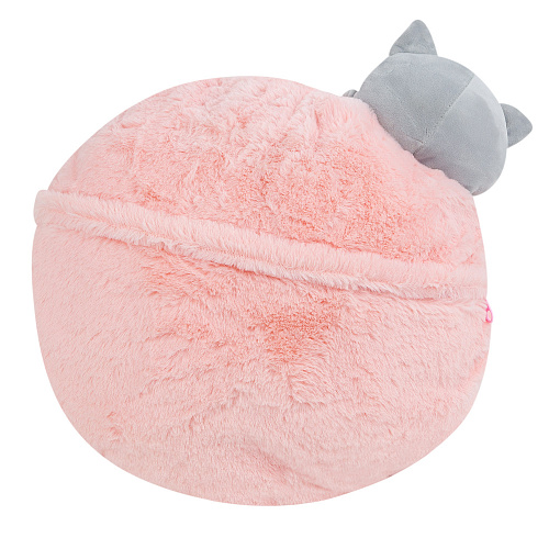 Игрушка-подушка "Котик с пледом" (розовая) 35*40см