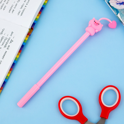 Ручка "Звери и еда" свин