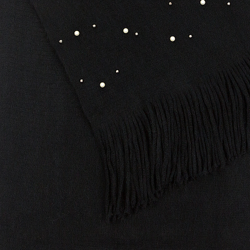 Шарф с бусинами (черный)