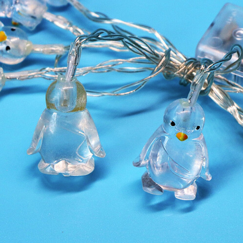 Гирлянда "Пингвины" (теплый белый), LED, батарейка