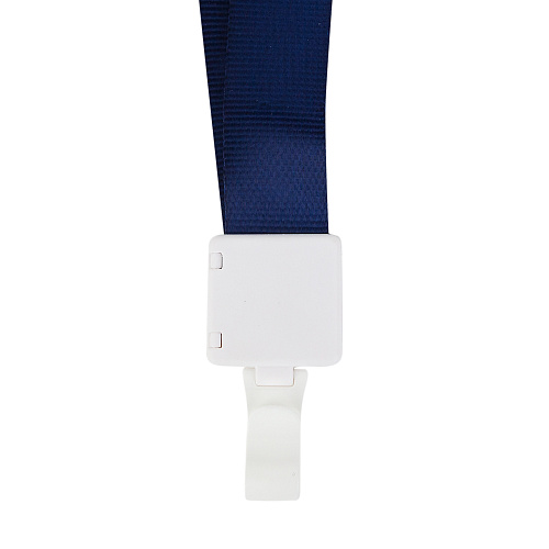 Шнурок для бейджей с пластиковым карабином (синий)