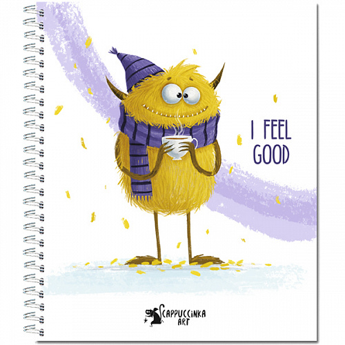 Тетрадь общая 48л на гребне, "Монстрики" желтый