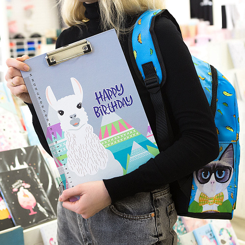 Папка-планшет "Llama" (серый)