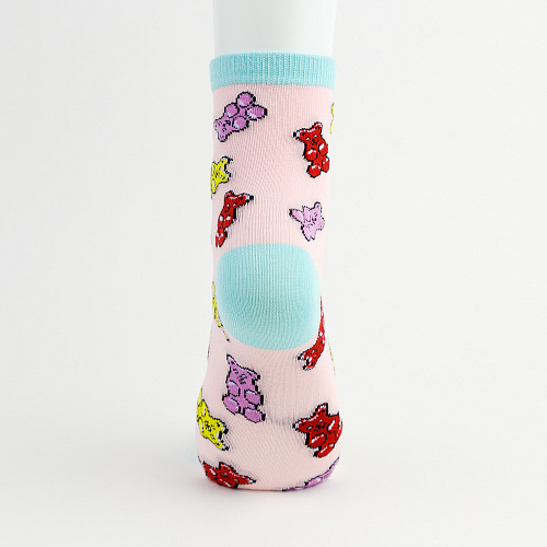 Носки "Мишки на розовом", разм.35-39