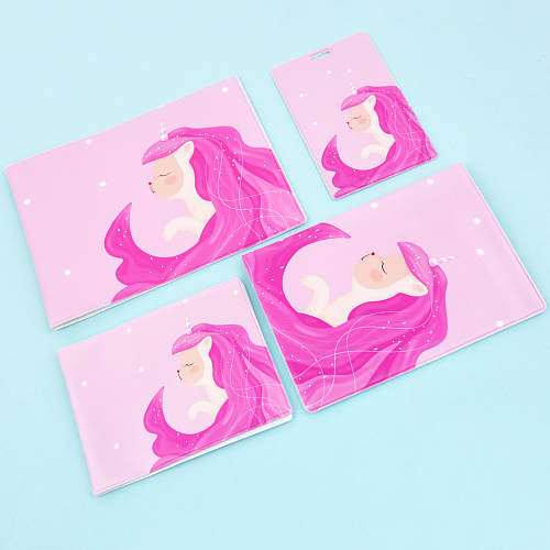 Обложка на зачетную книжку "Розовая кошечка"