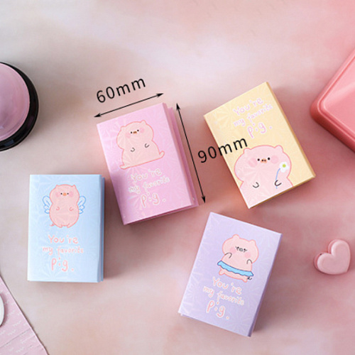 Набор стикеров "Cutie pig small" (голубой)