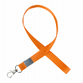 Шнурок для бейджей с карабином (оранжевый)