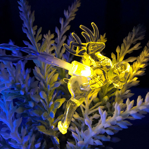 Гирлянда "Олени " LED, батарейка