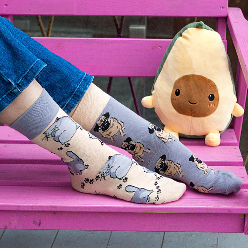 Носки "Коты против собак", разм.40-45