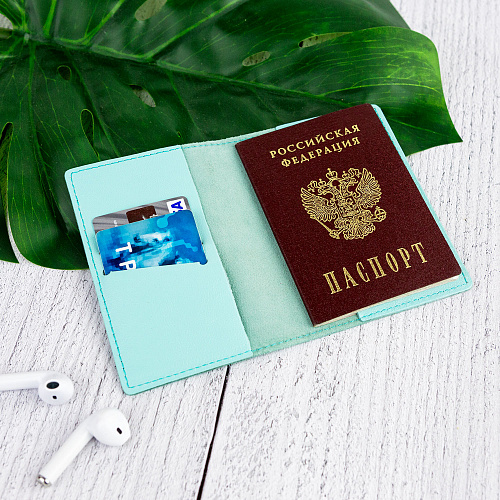 Обложка для паспорта "Парусник" (кожа)