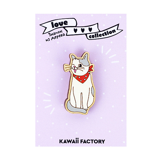 Значок "Котейка" (серый)