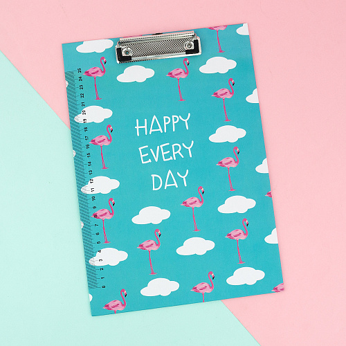 Папка-планшет "Фламинго" (голубой)