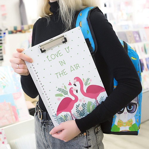 Папка-планшет "Фламинго" (два фламинго)