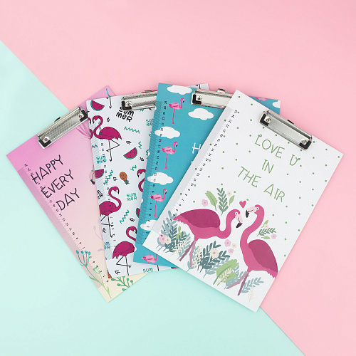 Папка-планшет "Фламинго" (розовый)