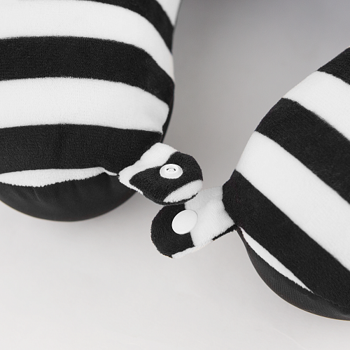 Подушка для путешествий "Полосатая" (черно-белая)