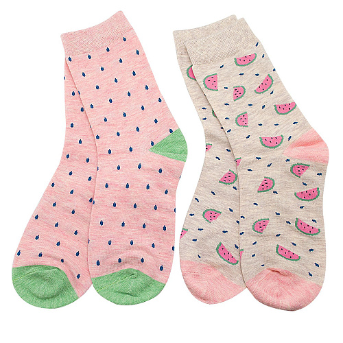 Носки "Арбузные" (2 пары, розовые)