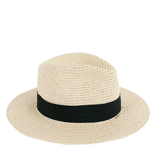 Шляпа с широкой лентой (бежевая)