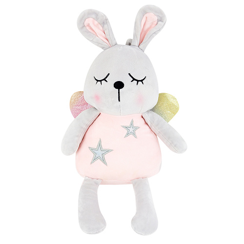 Игрушка-подушка "Зая-ангелок" (серый) 45см