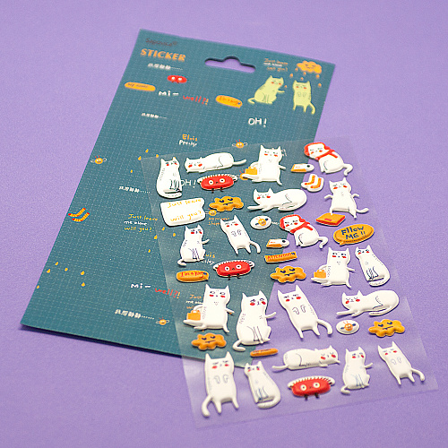 Наклейки "Кот" (синие)