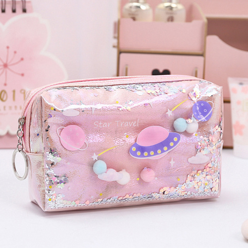 Косметичка "Планеты" розовая