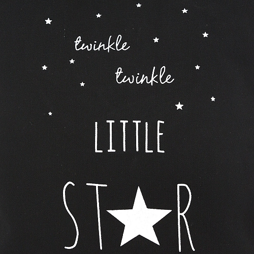 Эко-сумка шоппер с принтом "Little star" (черная)